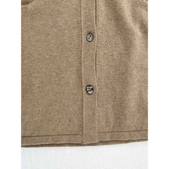 J.Jill Women's V-Neck Cardigan Button Up Long‎ Sleeve Brown Size Large Pockets - Picture 9 of 9